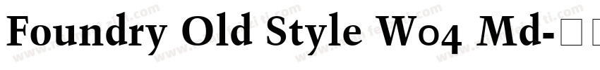 Foundry Old Style W04 Md字体转换